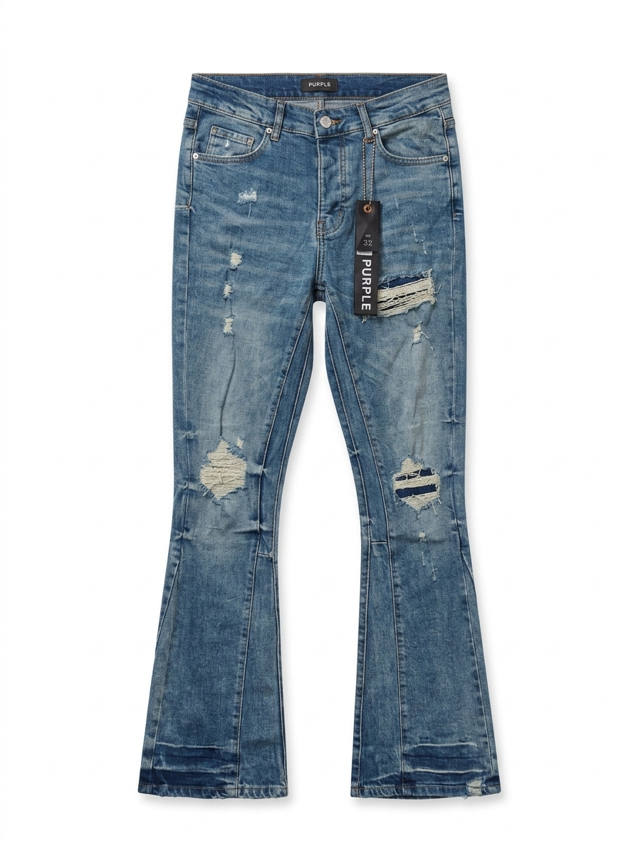 Purple fleard jeans