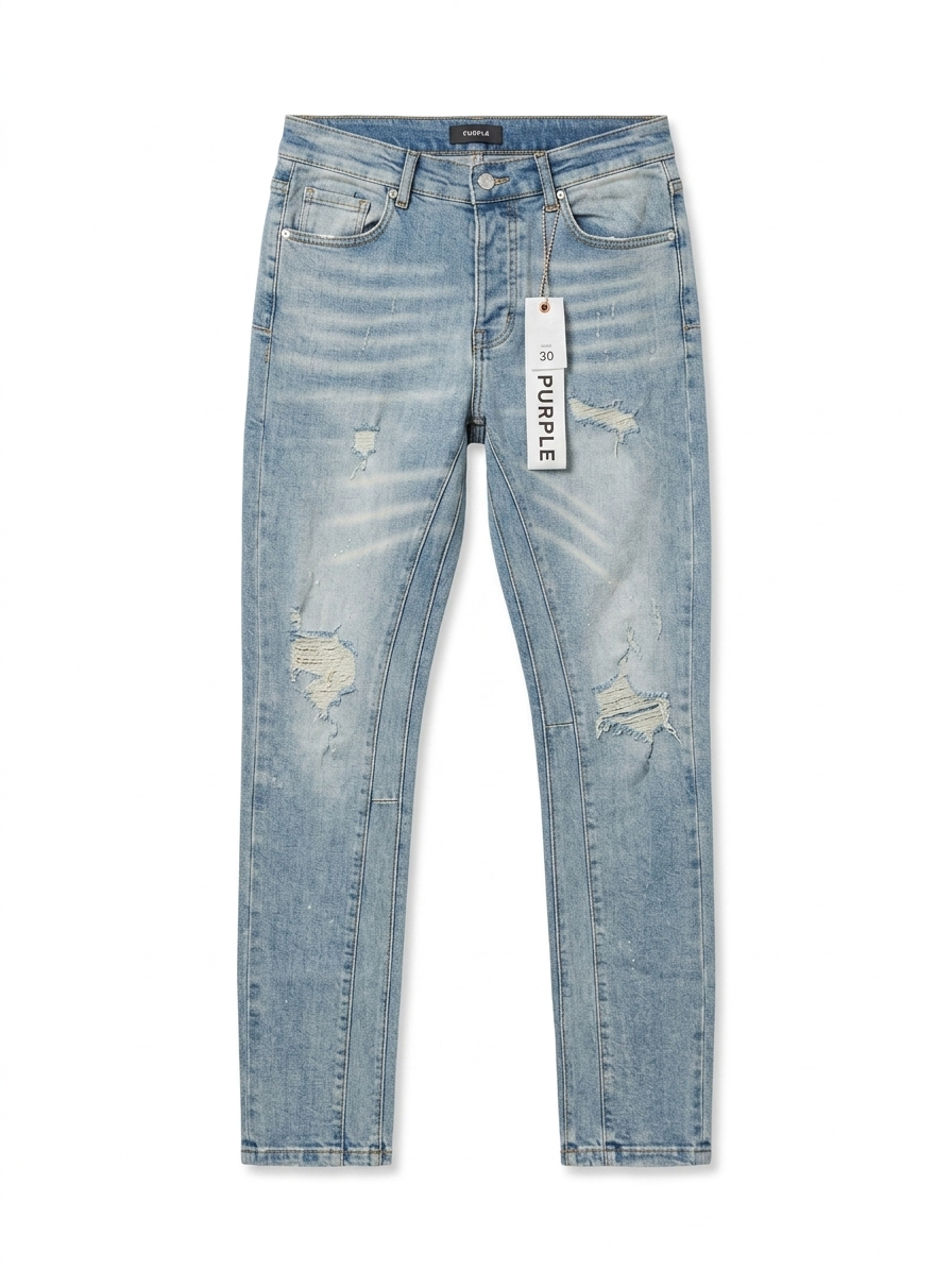 Purple fleard jeans